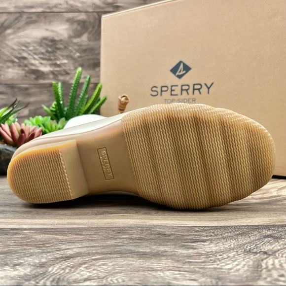 ❌SOLD❌NIB Sperry Top Sider Saltwater Chevron Quilted Shaft Nylon Duck Boot Ivory - Picture 9 of 13
